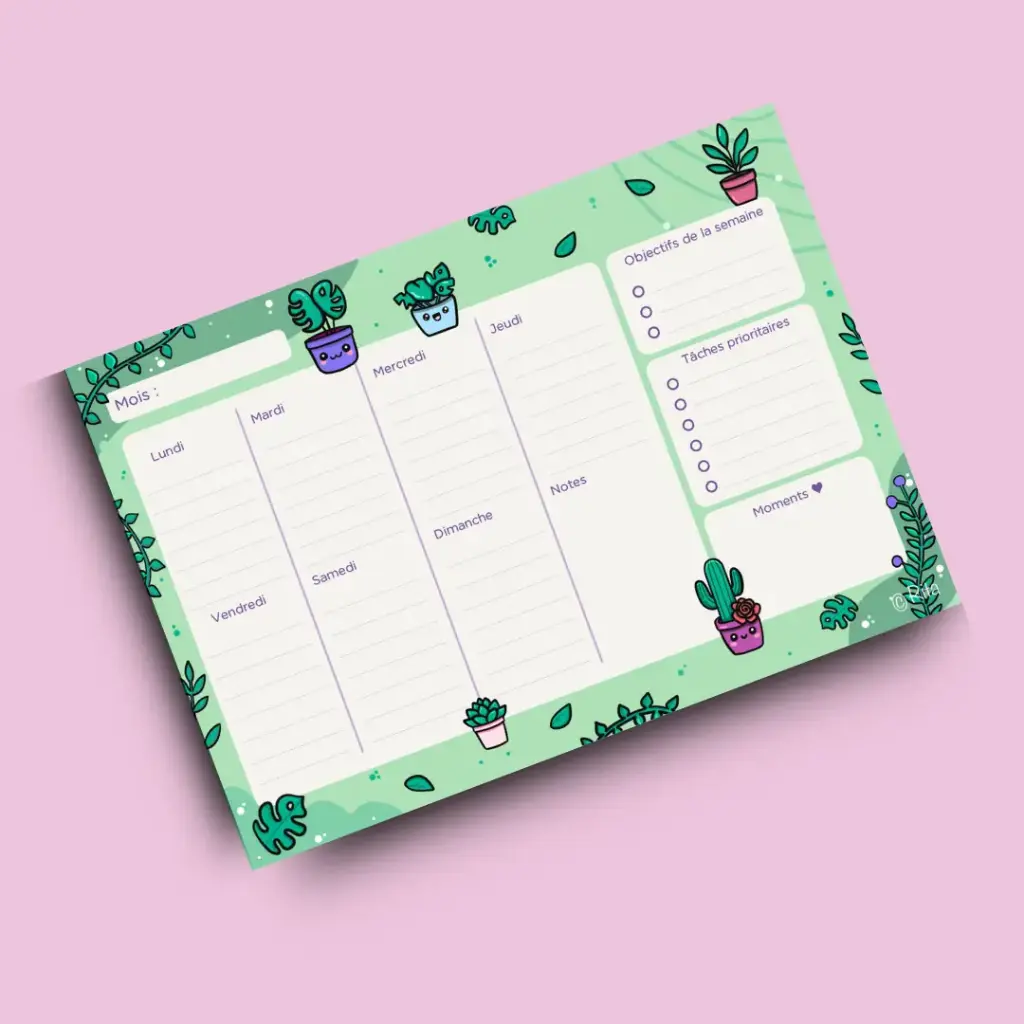 A.G Weekly Planner Botanic