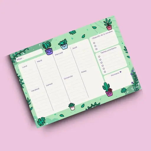 A.G Weekly Planner Botanic